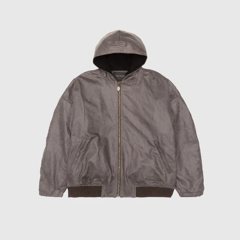 Sports High Waist Style BOMBER HOOD JACKET