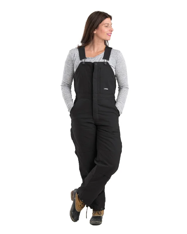 Street Graffiti Design Berne Apparel Womens Softstone Duck Insulated Black 100% Cotton Bib Overall