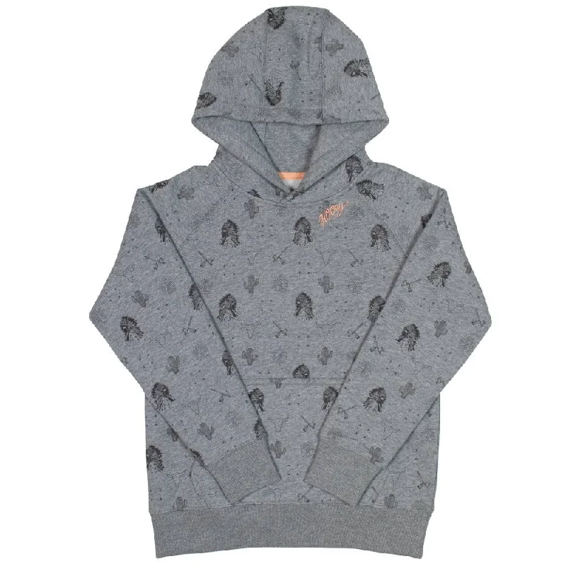 Alice style Youth "Plains" Grey w/ Black Logos Hoody