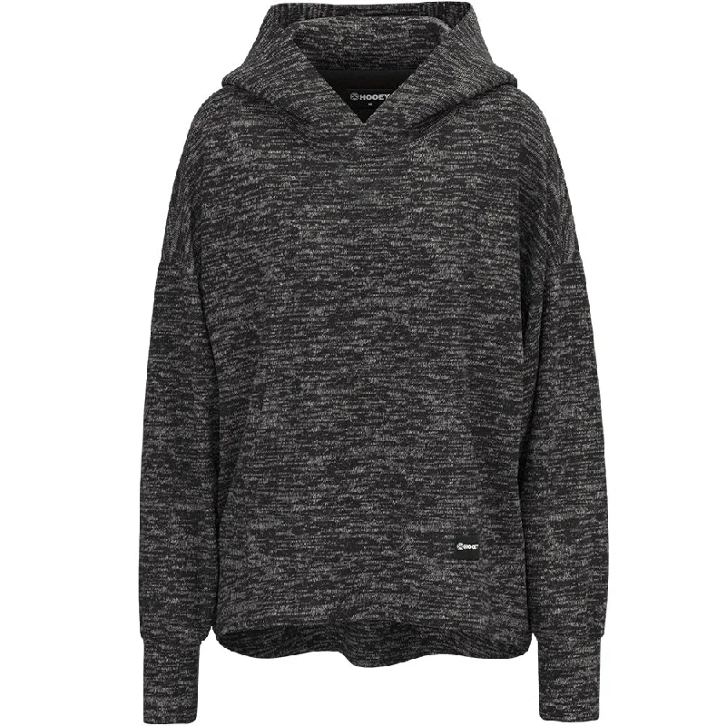 Retro Lace Fabric "Roomy" Black Hoody