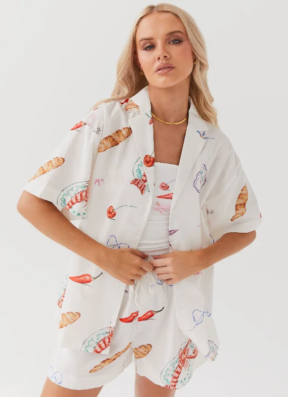Sweet Pink Color Sweet Relief Oversized Linen Shirt - Banchetto