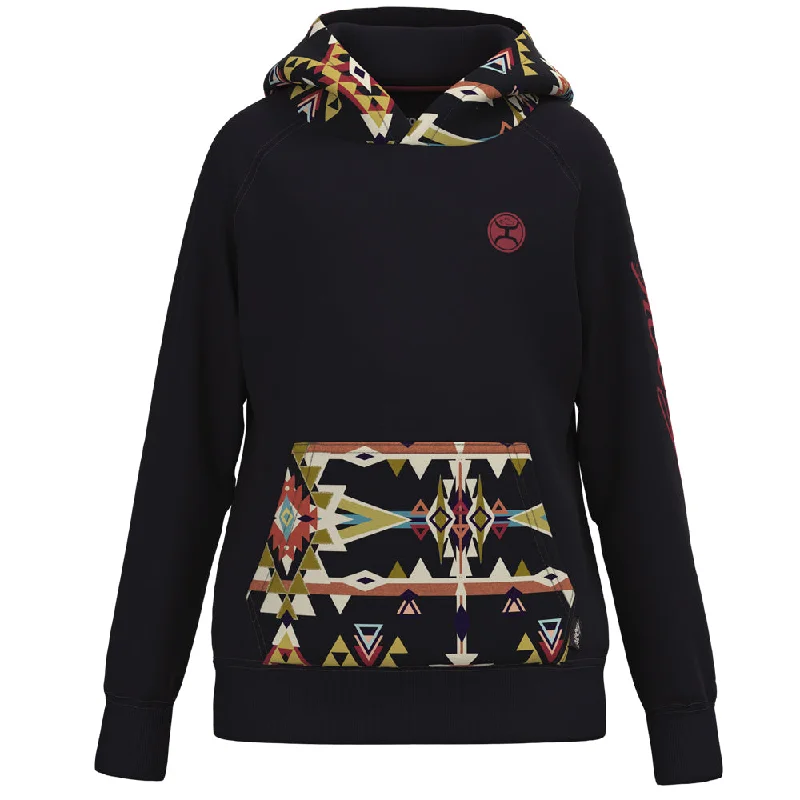 Sports Fitness Wear Youth "Summit" Navy/ multi-Aztec Hoody