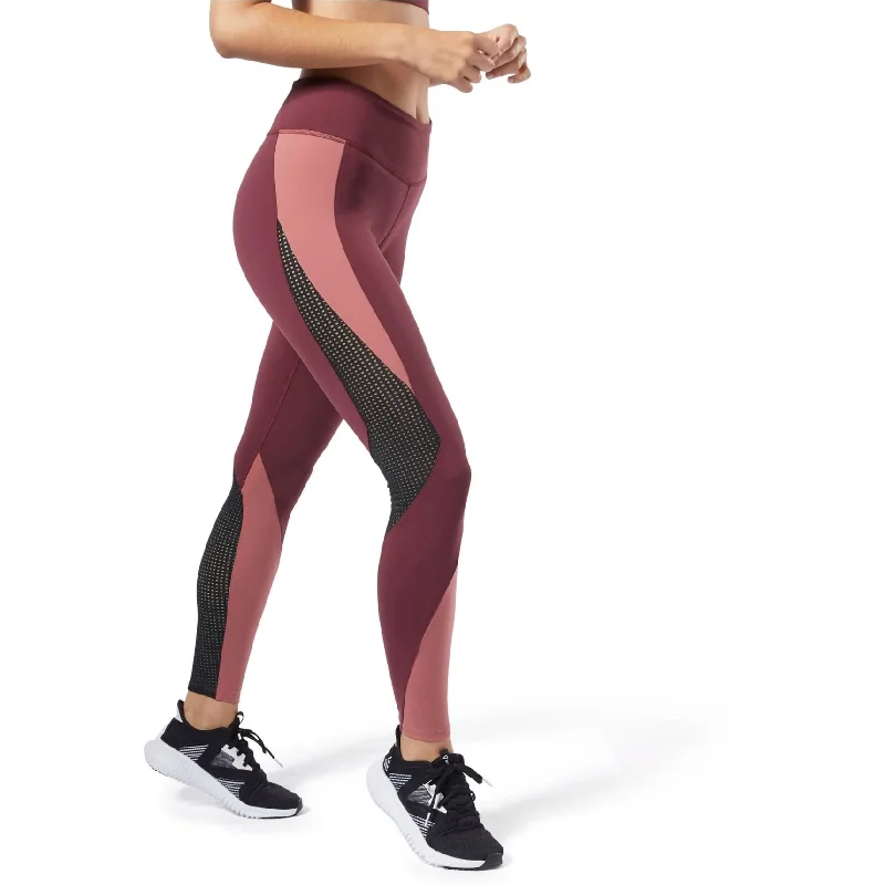 Sports Fitness Wear Reebok Womens Lux Tights 2.0 Yoga Pants, Pink, Small