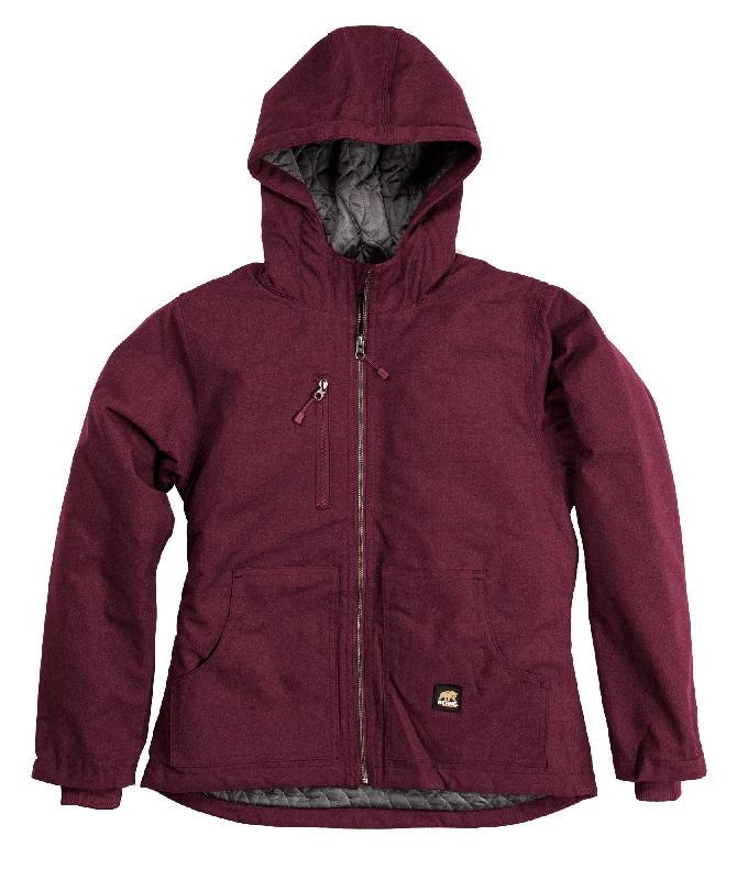 Sweet Student Style Berne Maroon Cotton Blend Ladies Modern Heathered Jacket