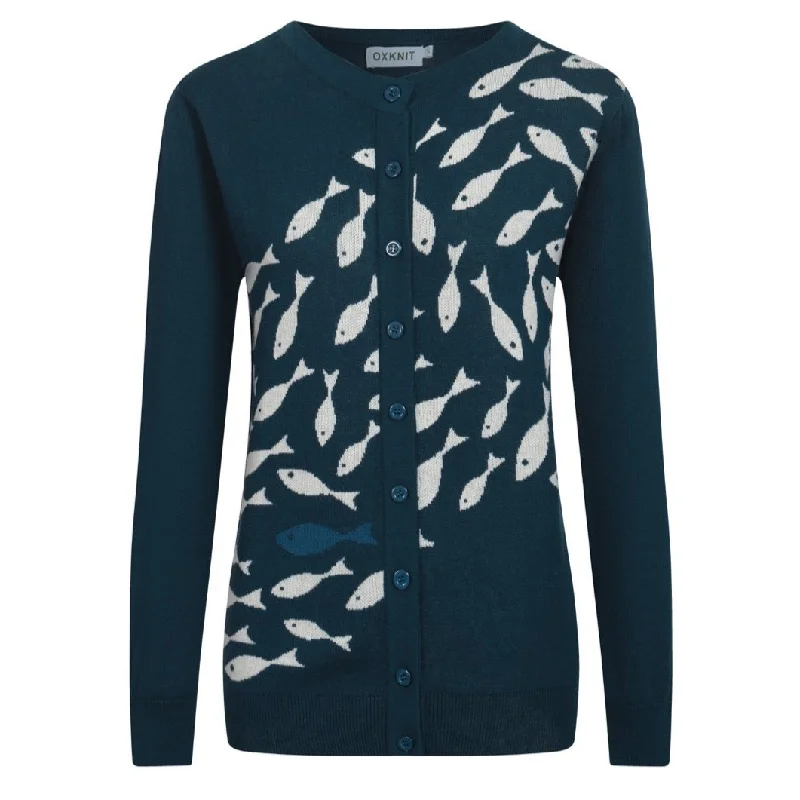 Sports Vitality Style Women's navy blue fashion cardigan sweater