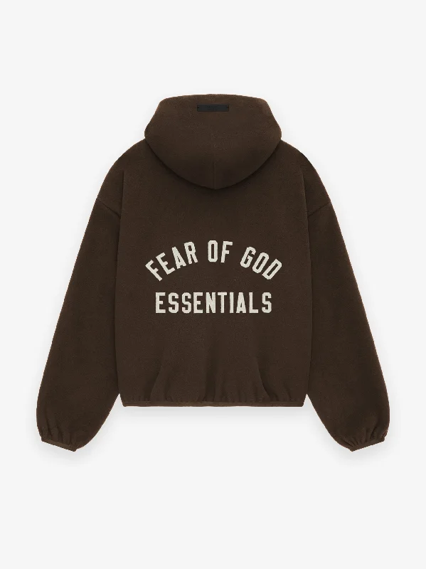 Printed pattern Women's Brushed Hooded Bomber
