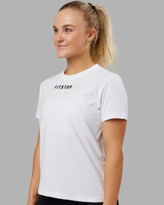 Street Fashion Style Fitstop Fast FLXCotton Tee - White-Black