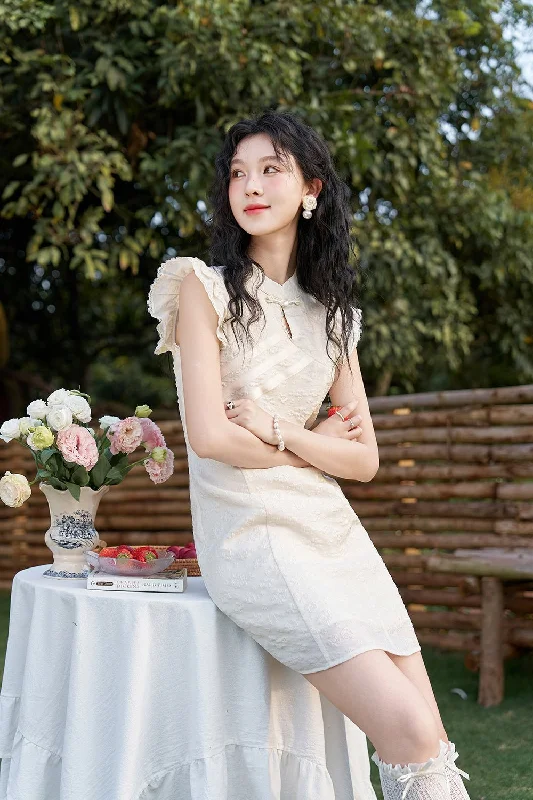 Fashionable and casual Flying Sleeve Mini Dress for Women