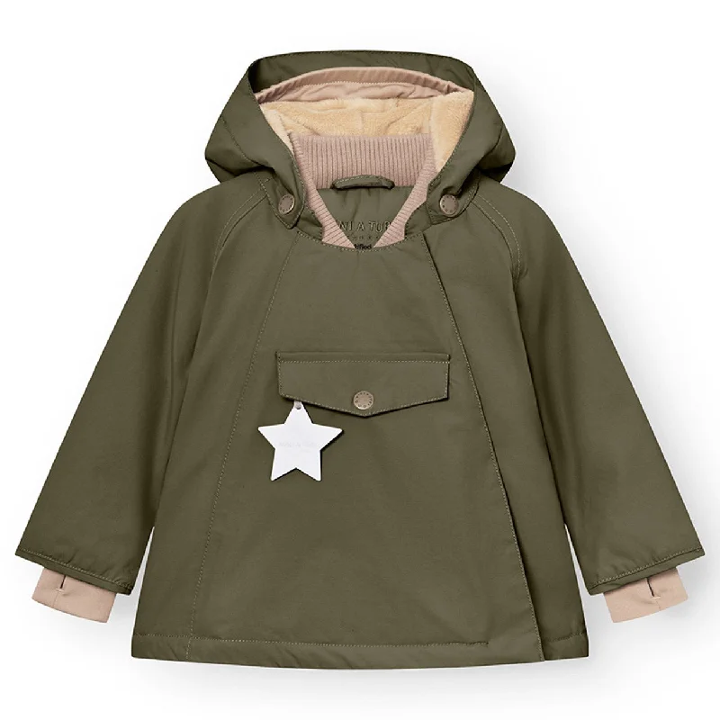 Sports Fitness Wear Mini A ture Olive night Wang Fleece Winter Jacket