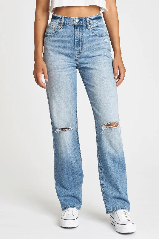 Street Style High Rise Dad Jean In Fool's Gold