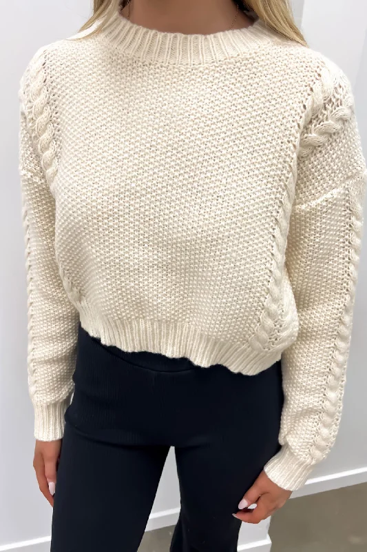 Boutique display Simone Crop Knit Creme