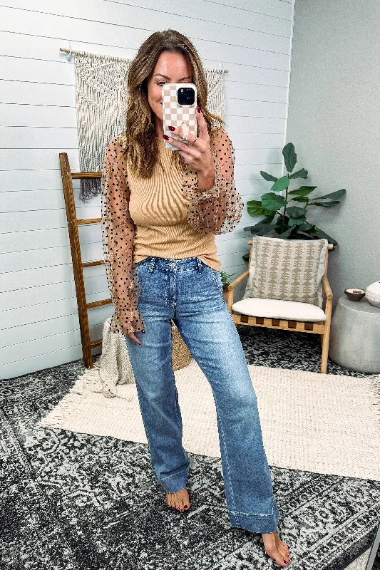 Alice style Mindy Mid Rise Wide Leg Jeans