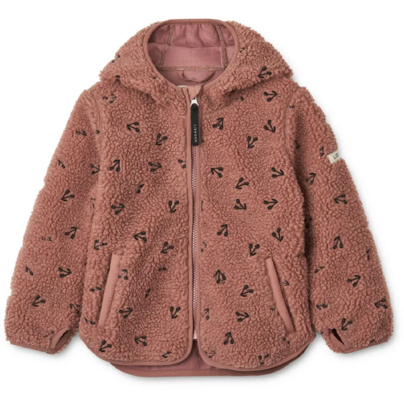 Sweet Flower Style LieWood Cherries / Dark Rosetta Mara Pile Jacket