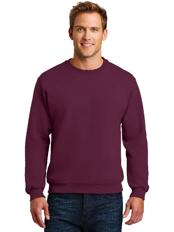 Retro Lace Fabric Jerzees SuperSweats 50/50 Crewneck Sweatshirt