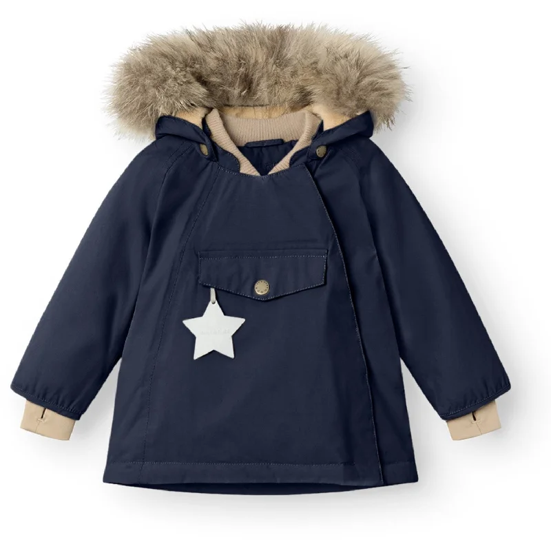 Retro Lace Fabric Mini A ture Outer space Wang Fleece Winter Jacket m. Fur