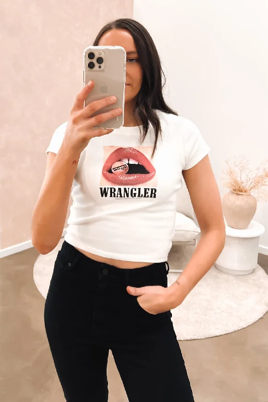Fashion Style Baby Rib Tee Lip Service