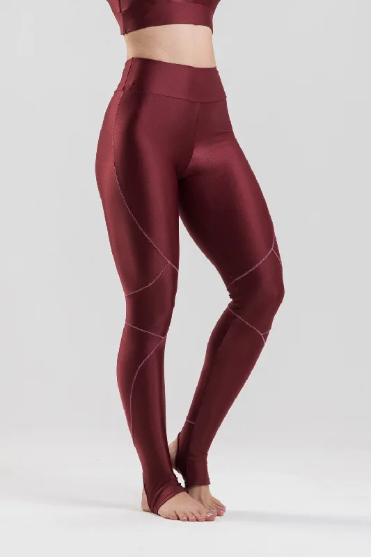 Street Style Air Leggings - Burgundy