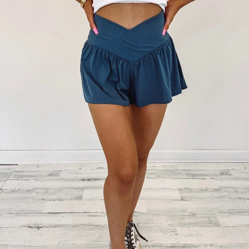 Sweet Fresh Feeling Lakelynn Active Shorts - Blue