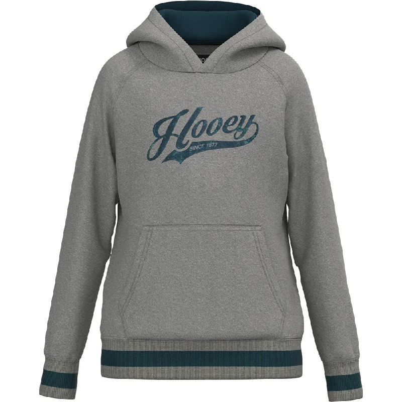 Retro Skirt Design Youth Girls "Polar Fleece" Grey w/ Teal Hoody