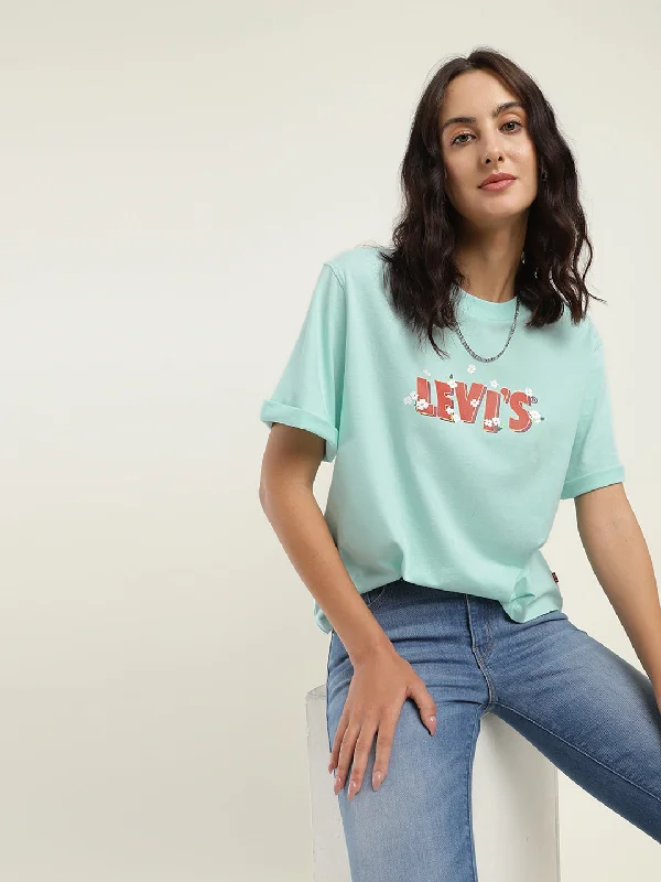 Retro Design Women's Brand Logo Oversized T-Shirt