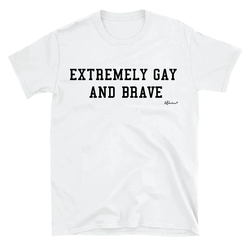 Retro Style "Extremely Gay and Brave" Unisex Tee