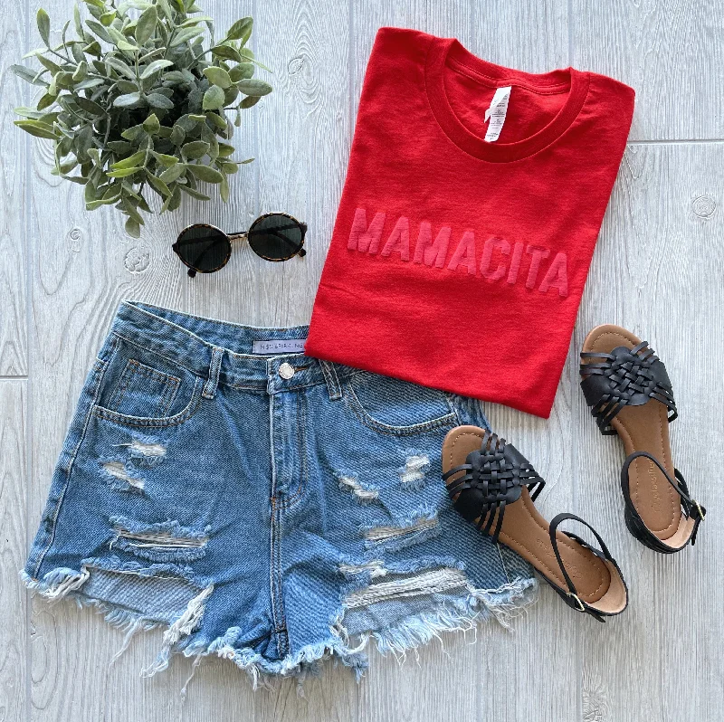 Retro Stripes MAMACITA • Tonal Poppy Tee