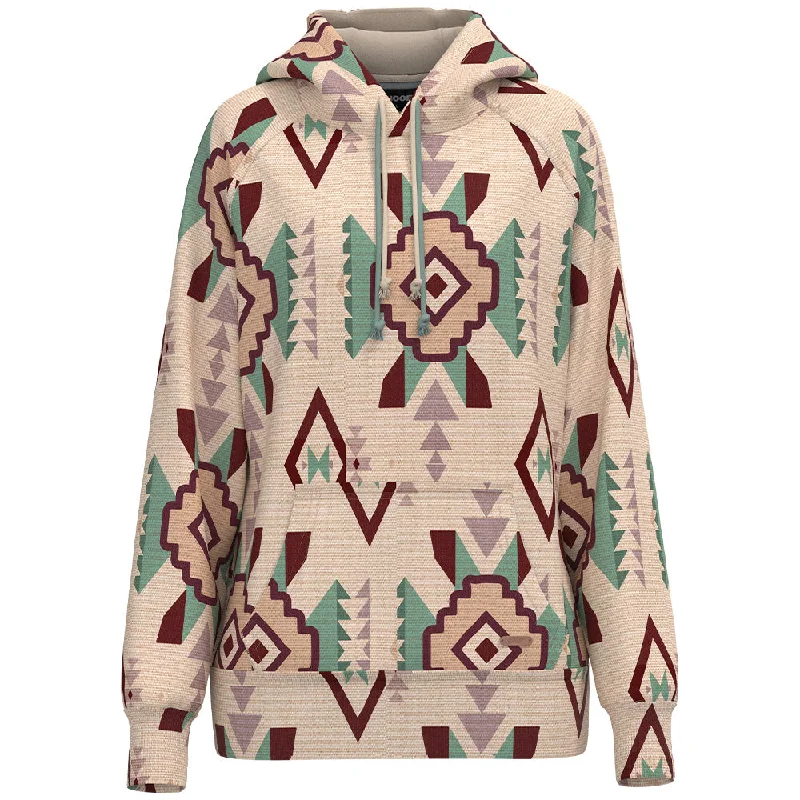 High-end atmosphere YOUTH "Playa" Taupe Pink w/Aztec Pattern Hoody
