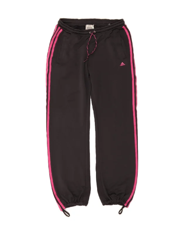 Literary Style ADIDAS Womens Tracksuit Trousers Joggers UK 12 Medium  Grey Polyester