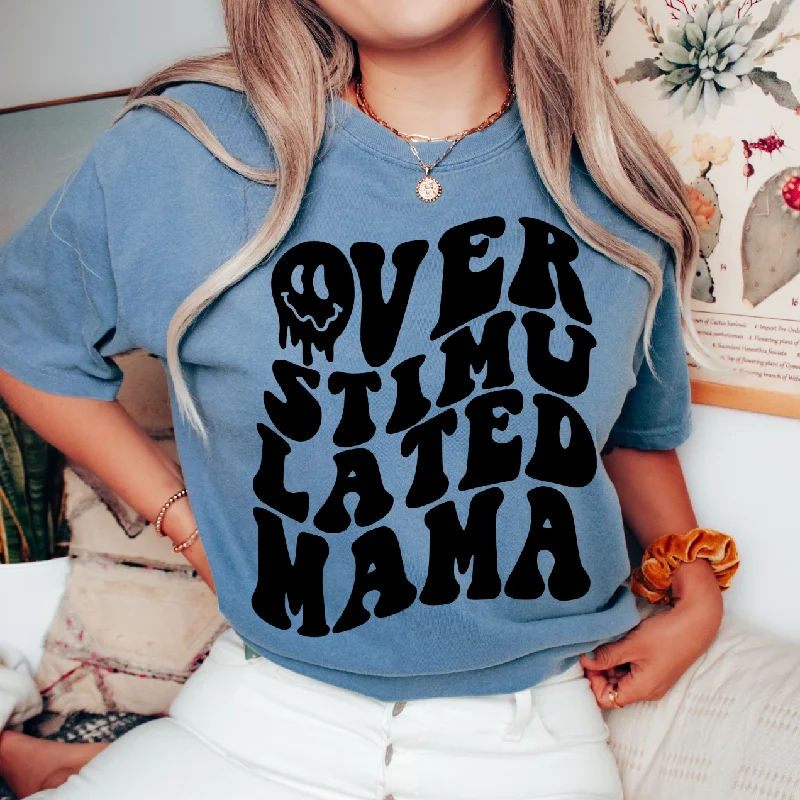 Sweet College Style Overstimulated • Blue Jean Dyed Tee