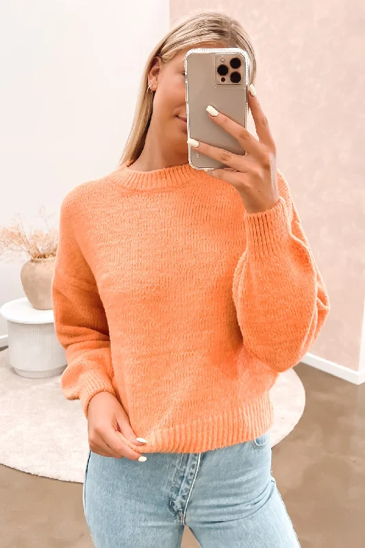 Sweet Small Flower Pattern Coco Ho Pullover Sweater Sunset