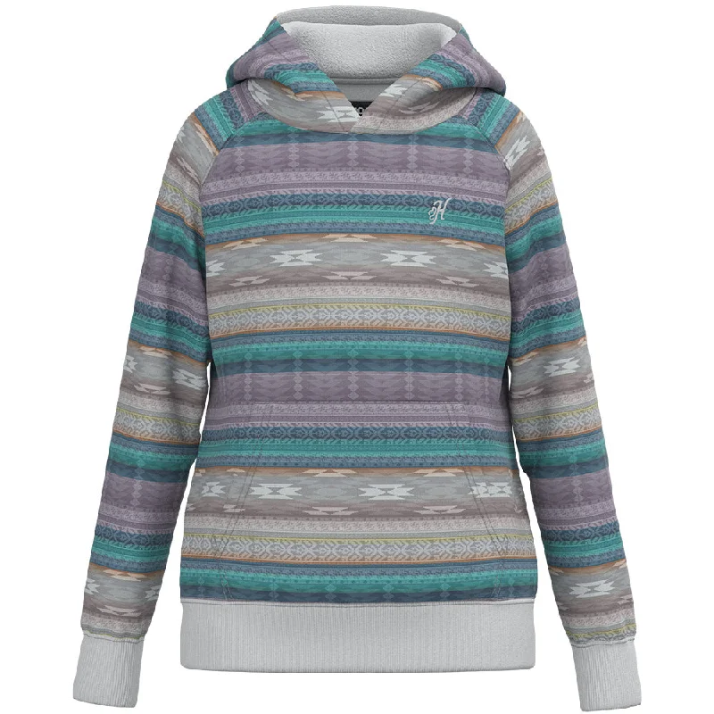 Sweet Small Flower Pattern Youth Girls "Legendary Hoody" Purple/ Serape
