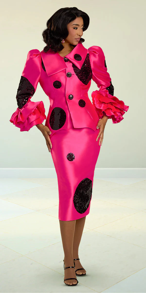 Sweet Flower Style Donna Vinci Church Suit 12205