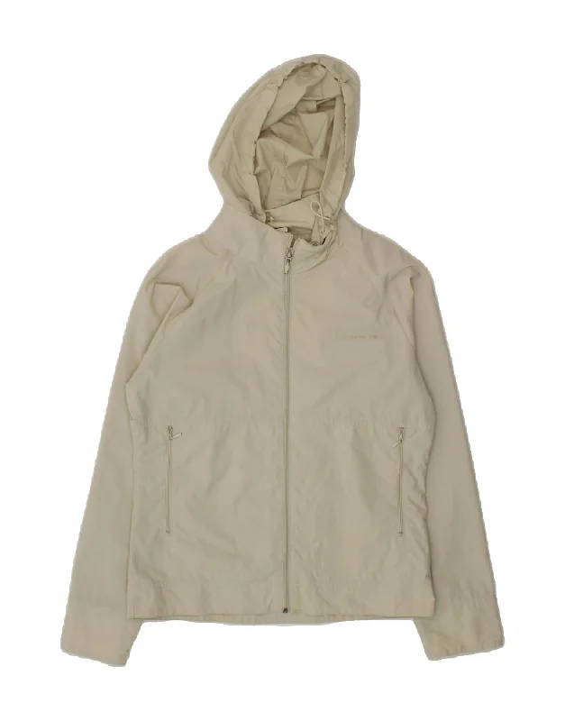 Sweet Small Style REEBOK Womens Hooded Tracksuit Top Jacket UK 12 Medium Beige Nylon Sweet Small Style REEBOK Womens Hooded Tracksuit Top Jacket UK 12 Medium Beige Nylon