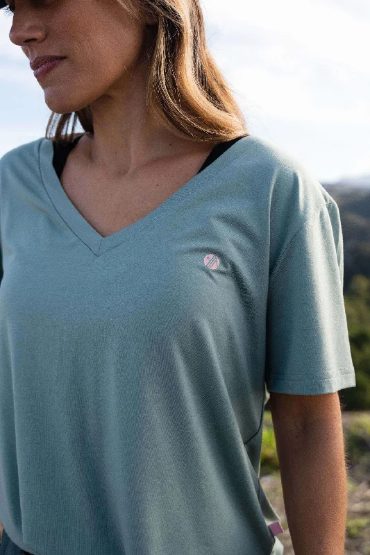 Sweet Small Flower Pattern Relax Tee - Lilypad