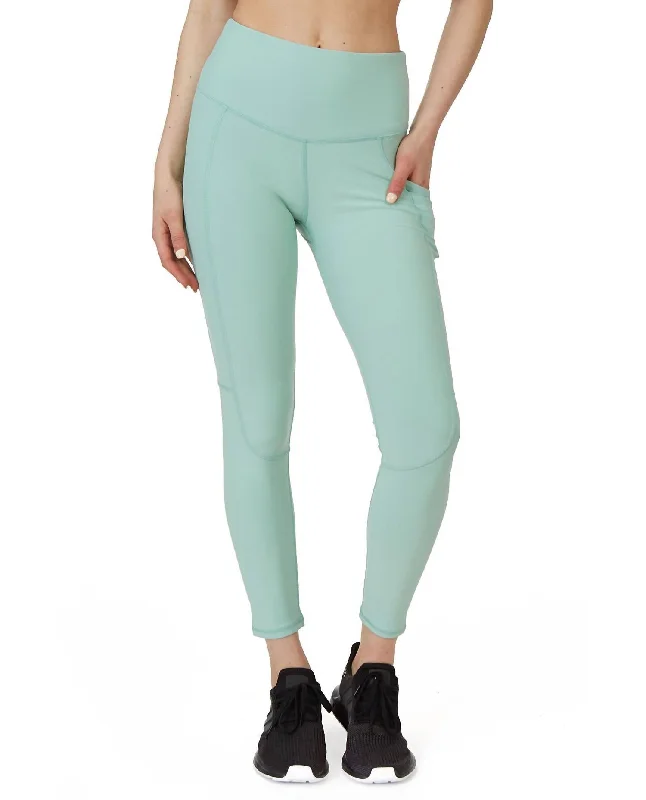 Sports outdoor style Becky Ankle Legging With Pockets In Pistachio