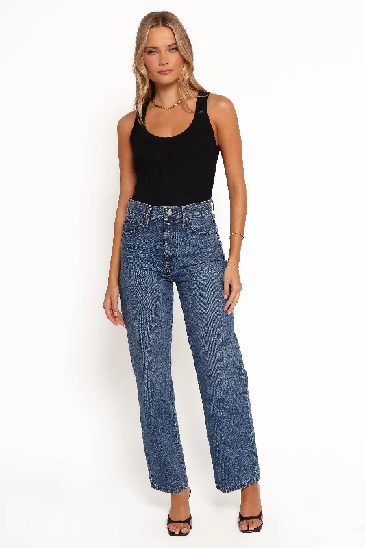 Renaissance Style Just Black Relaxed 90S Straight Jean - Dark Denim