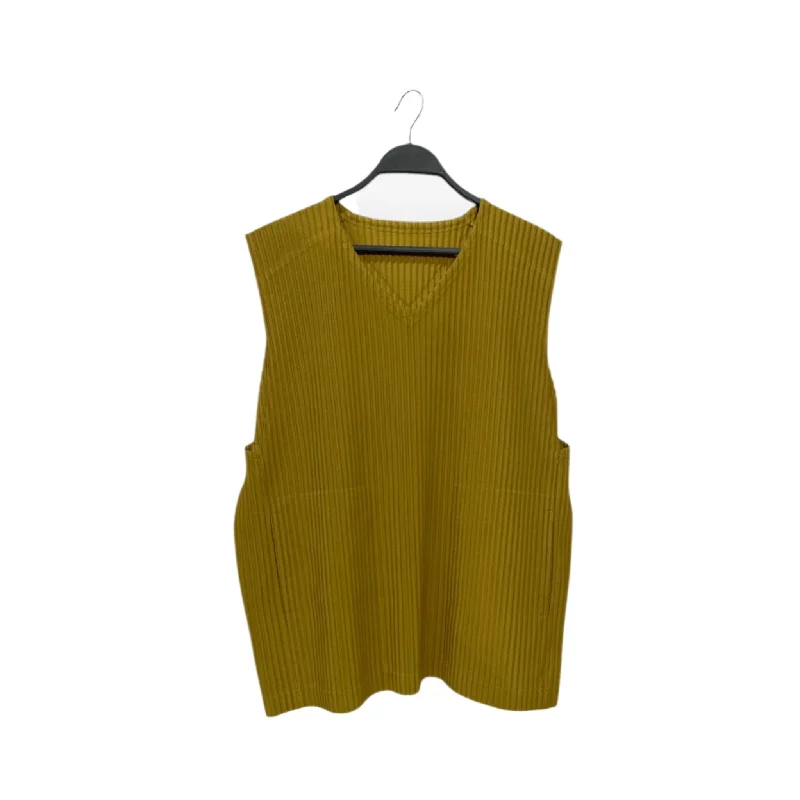 Sweet Pink Color HOMME PLISSE ISSEY MIYAKE/Cut & Sew/3/Yellow/Polyester/Graphic/