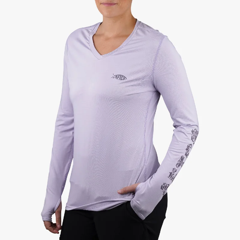 Street Vertical And Horizontal Design Women's Jigfish Performance LS Shirt