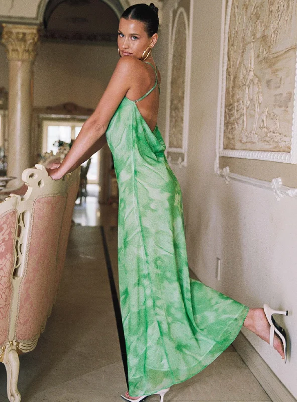 Black And White Style Pantano Maxi Dress Green