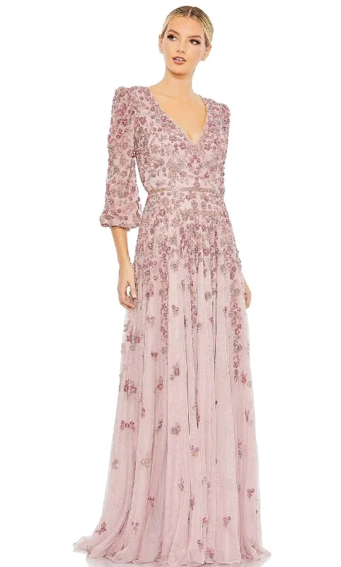 Fashion Style Mac Duggal 5497 - Floral Appliqued Formal Dress