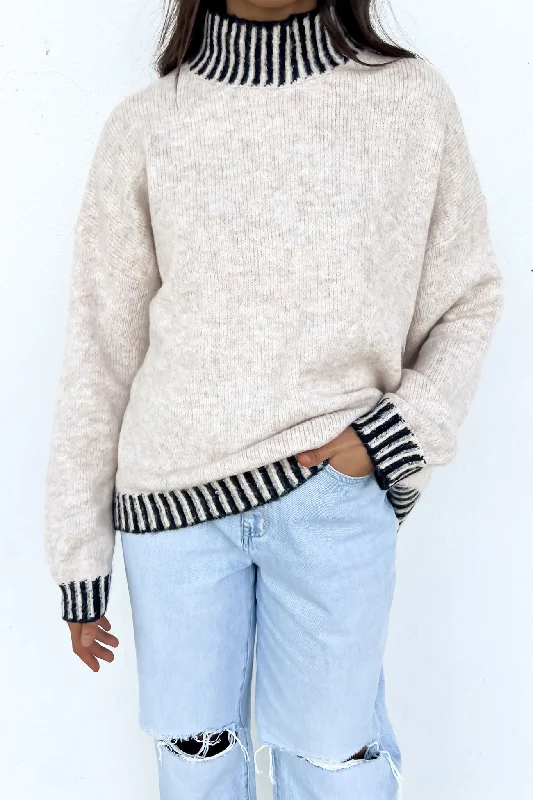 Street Style Cindy Knit Jumper Latte