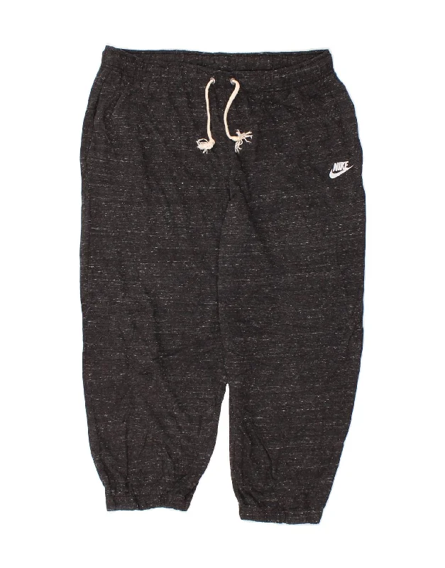Letter embroidery NIKE Womens Capri Tracksuit Trousers Joggers UK 16 Large Grey Flecked Letter embroidery NIKE Womens Capri Tracksuit Trousers Joggers UK 16 Large Grey Flecked