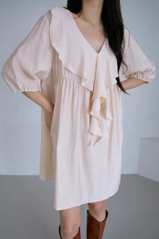 Fashionable and casual Ellen Ruffle Day Dress