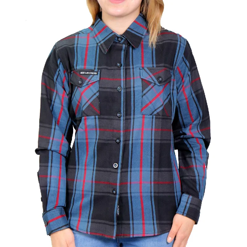 Sports Fitness Wear Hot Leathers FLL3007 Ladies Long Live The King Long Sleeve Flannel Shirt Sports Fitness Wear Hot Leathers FLL3007 Ladies Long Live The King Long Sleeve Flannel Shirt