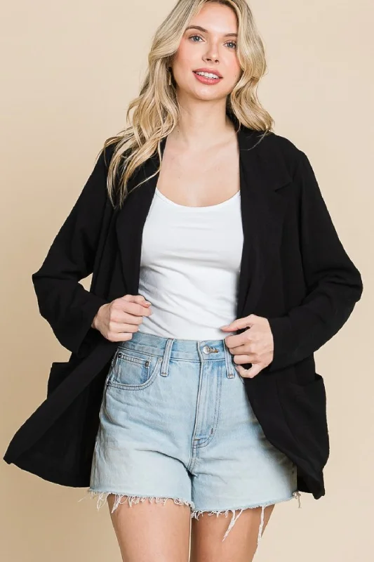 Sports Jumpsuit Culture Code One Button Long Sleeve Blazer with Pockets