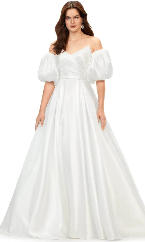 High-end atmosphere Ashley Lauren 11323 - Phantom Satin Bridal Gown