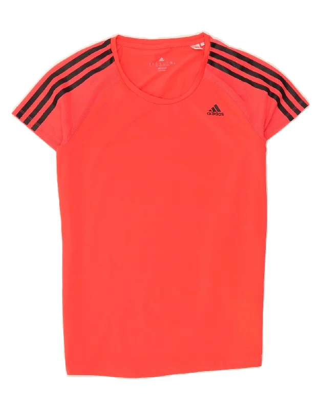 Sweet Words ADIDAS Womens Climacool T-Shirt Top UK 12/14 Medium Red Polyester