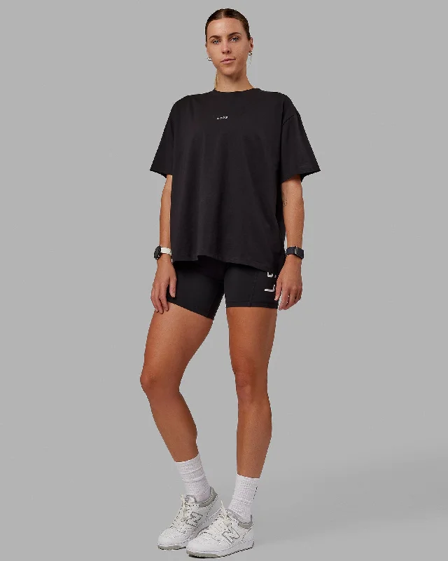 Literary Style Go-To FLXCotton Oversized Tee - Black-White