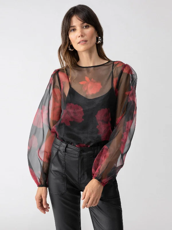 Luxury and fashionable Moody Sheer Blouse Moody Rose
