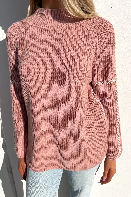 Sweet Small Flower Pattern Eliza Knit Blush